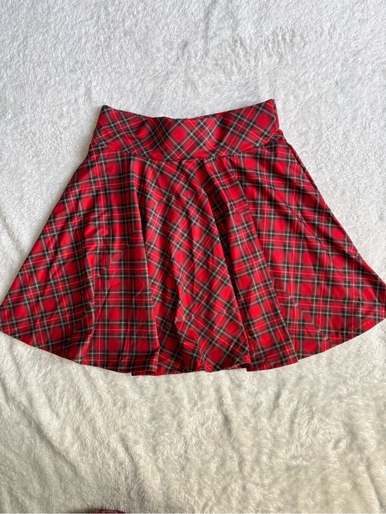 Daisy Corsets Dresses & Skirts - Daisy Corsets Red & Black Tartan Plaid Circle Skirt
